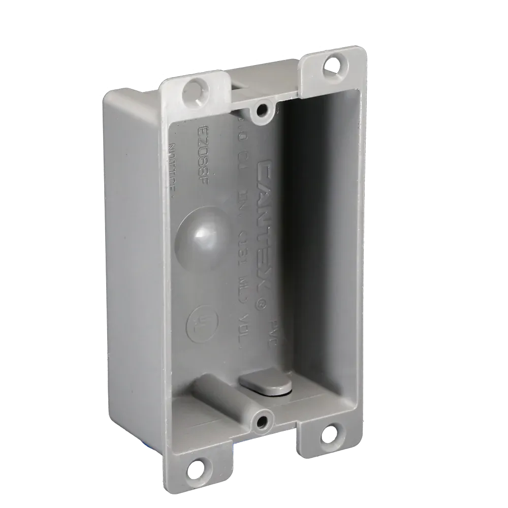 CANTEX 1-Gang 8 cu. in. EZ BOX Shallow Old Work Nail-on Residential Electrical Switch and Outlet Box with Flange