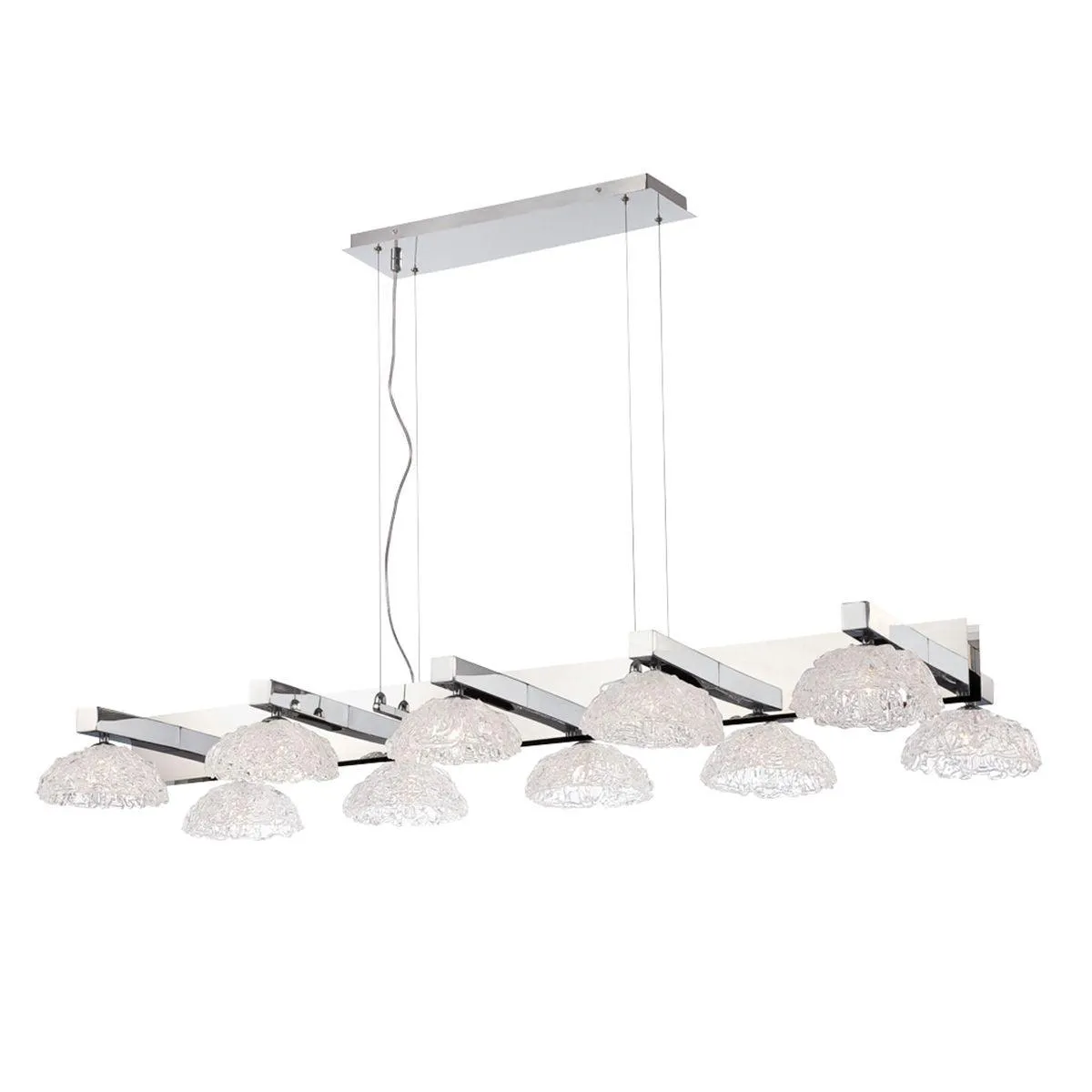 Caramico 53 in. 10 Lights Chandelier Chrome finish