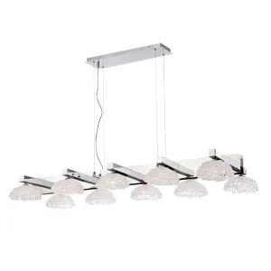 Caramico 53 in. 10 Lights Chandelier Chrome finish