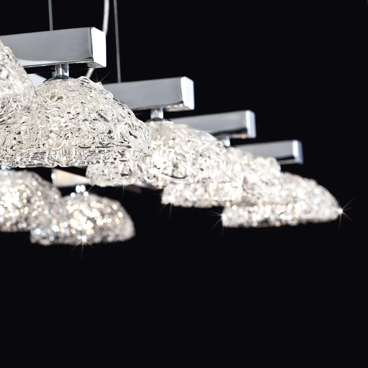 Caramico 53 in. 10 Lights Chandelier Chrome finish