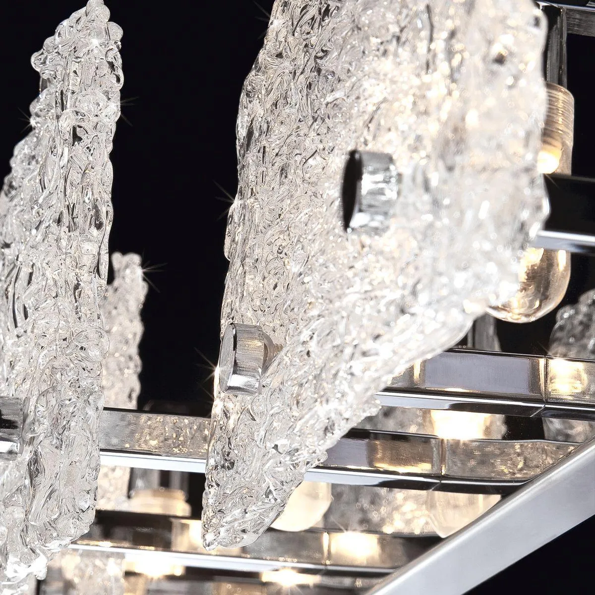 Caramico 53 in. 10 Lights Chandelier Chrome finish