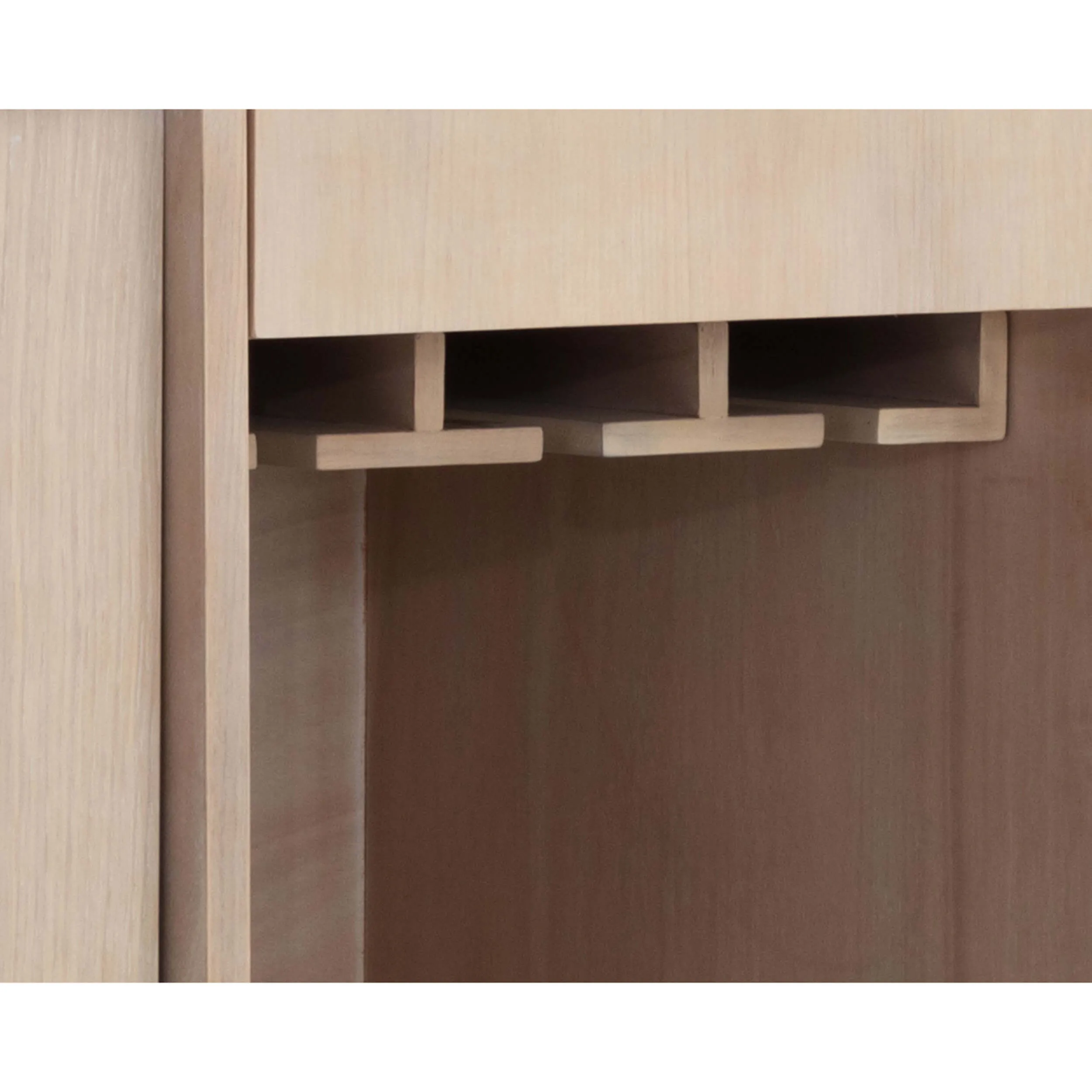 Caven Bar Cabinet, Light Oak