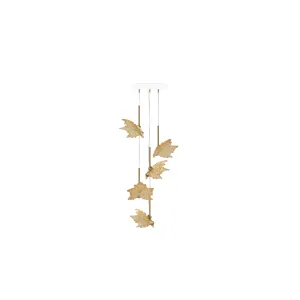 Champs-Élysées Liana Medium Size 5 Leaves Gold Luster (Lalique Special Order)
