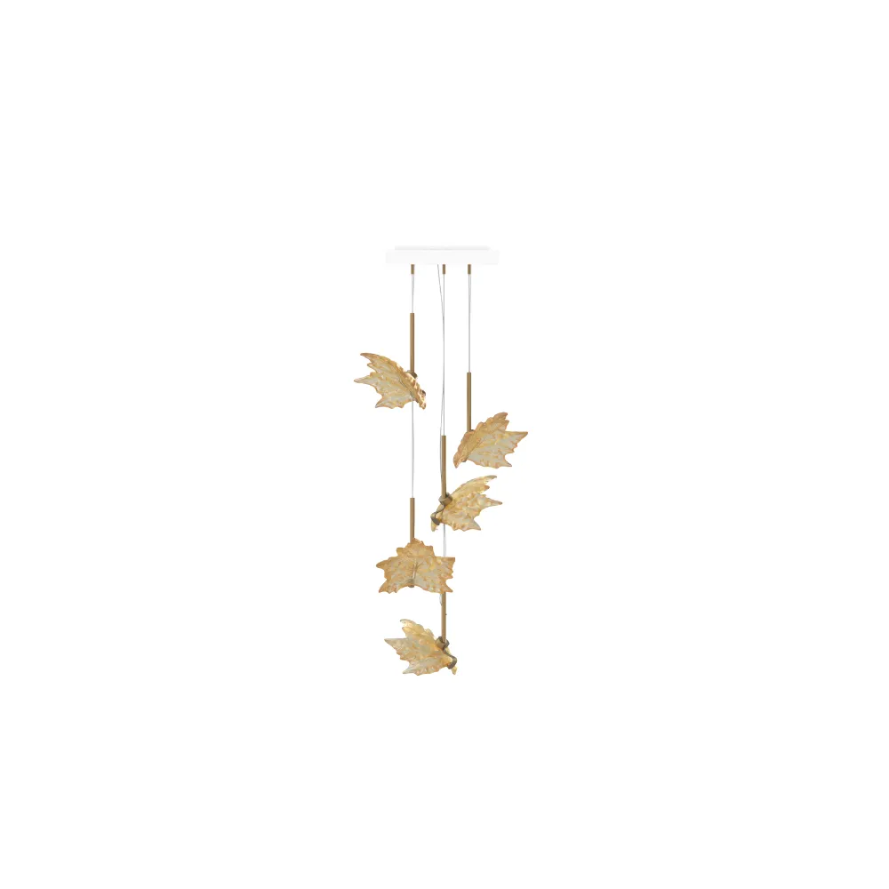 Champs-Élysées Liana Medium Size 5 Leaves Gold Luster (Lalique Special Order)