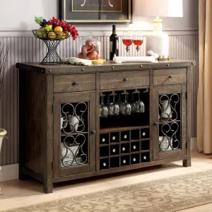 Chiara Traditional Multi-Storage Wine and Glass Cabinet