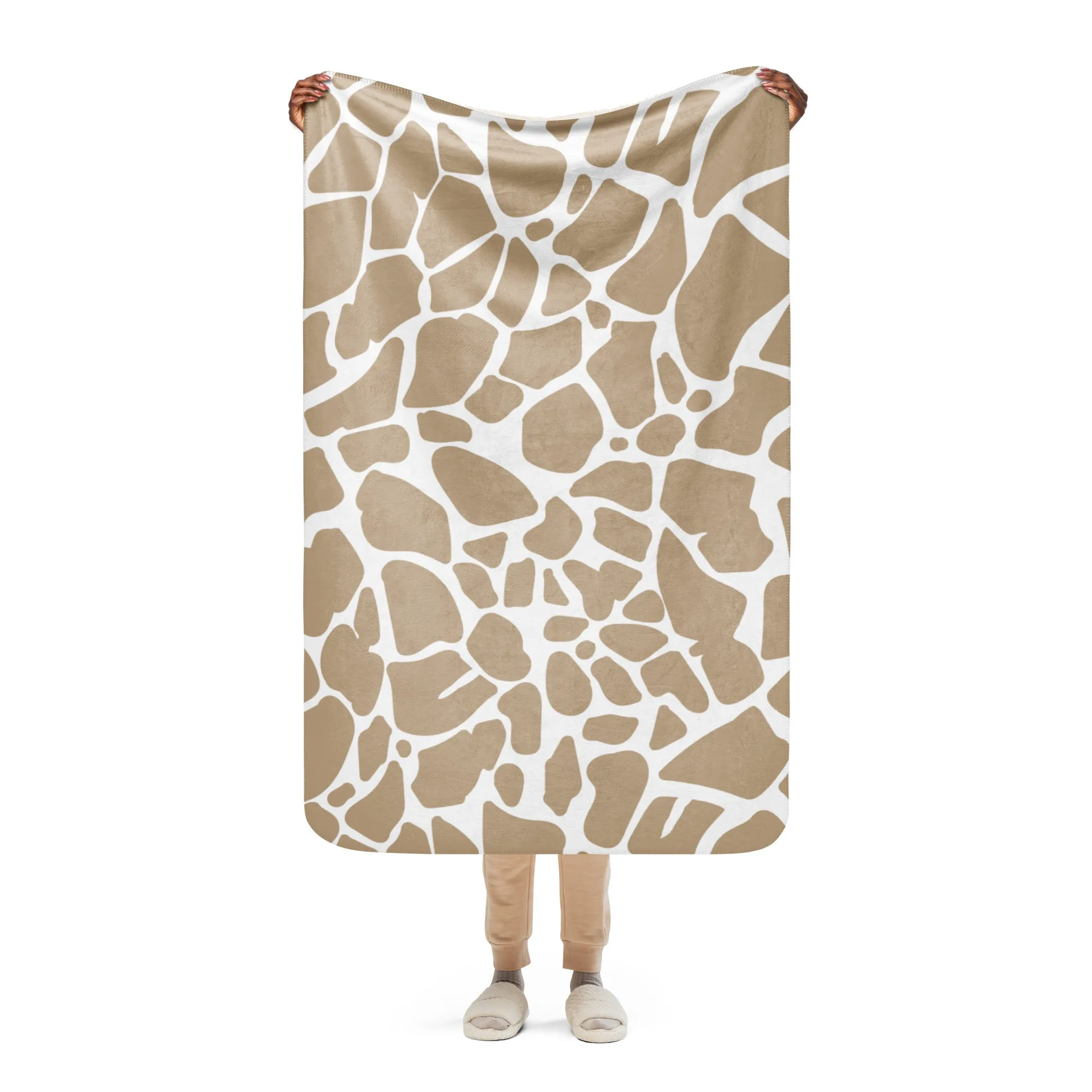 Chic Animal Print Sherpa blanket lioness-love