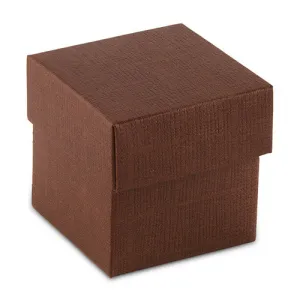 Chocolate Brown Square Favor Box with Lid