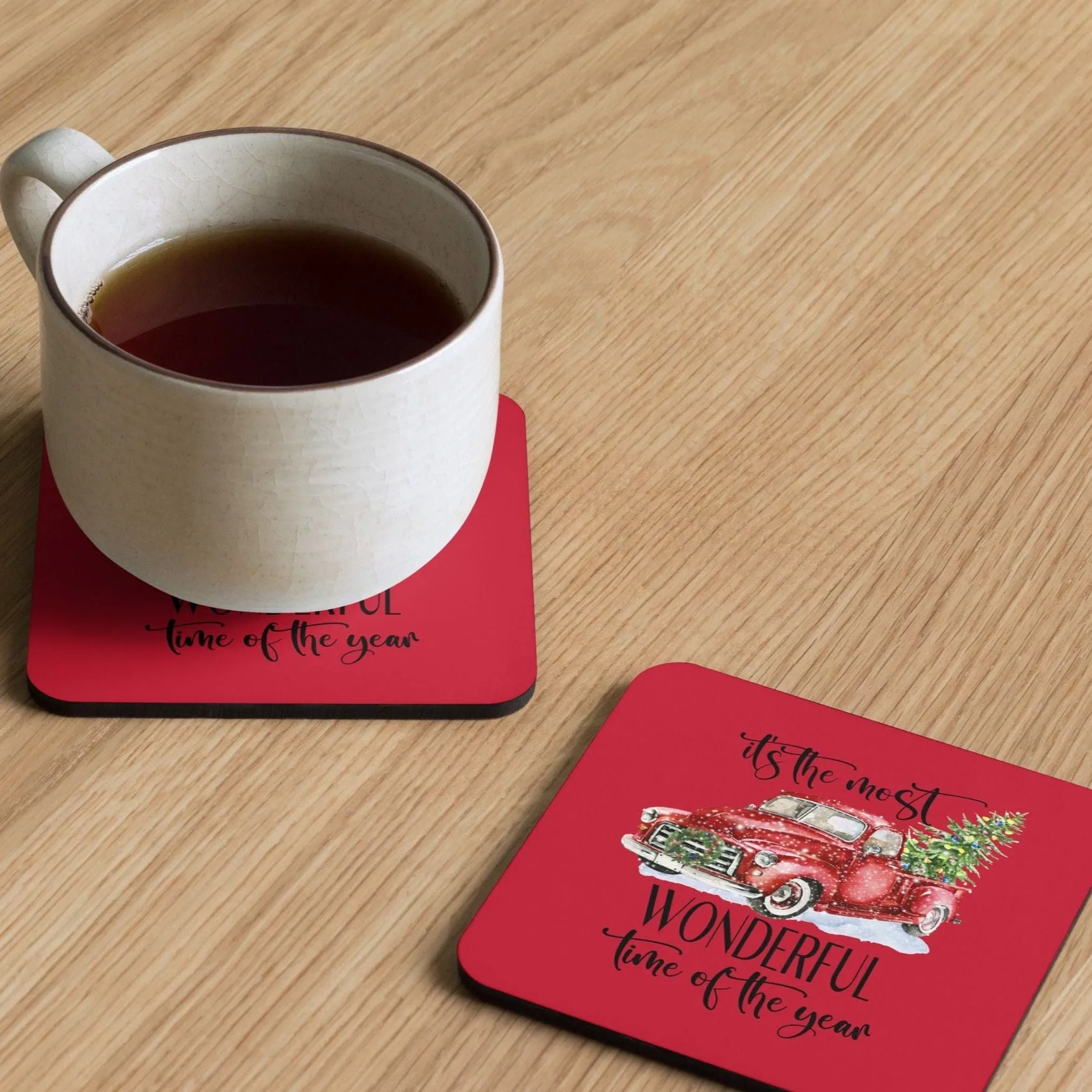 Christmas Coaster: Stylish Protection with Festive Charm