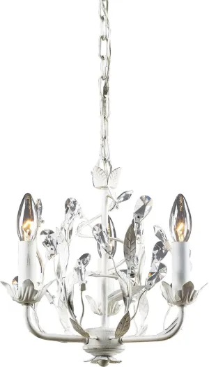 Circeo 3 Light Chandelier In Antique White