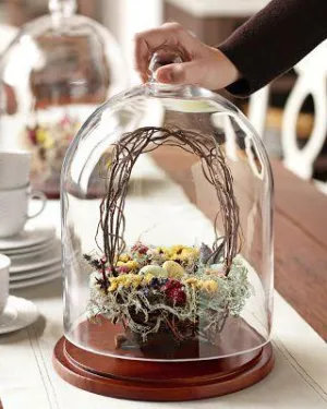 Cloche Bell Beauty And Beast 9.8"x13.38"   (NO WOOD BASE)