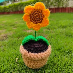 CocoCreates Forever Mini Sunflower vase- Everlasting, Washable, eco-Friendly