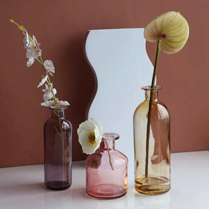 Colorful Glass Bud Vases