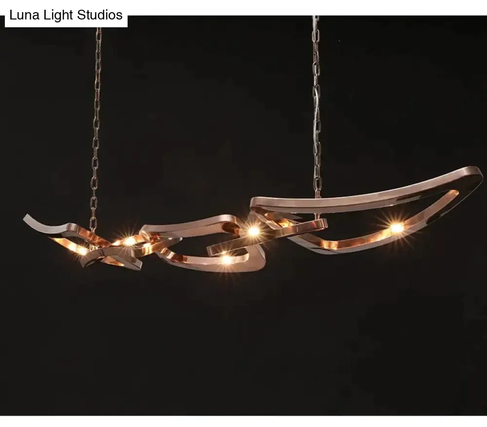 Compton - European And American New Restaurant Chandeliers Italian Designer Bar Chandeliers Light Luxury Villa Stainless Steel Lamps