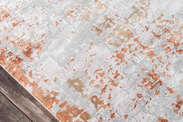 Contemporary Machine Made Brown Rug