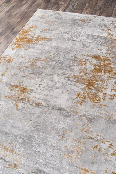Contemporary Machine Made Gold Rug