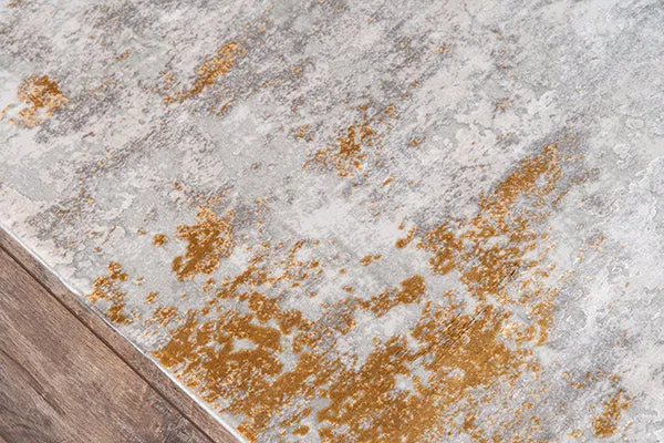 Contemporary Machine Made Gold Rug