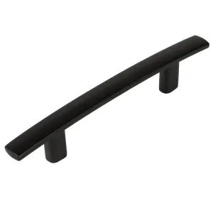 Cosmas 2363-3.5FB Flat Black Subtle Arch Cabinet Pull