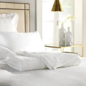 Cotton Waffle Blanket SNOW by Sheridan
