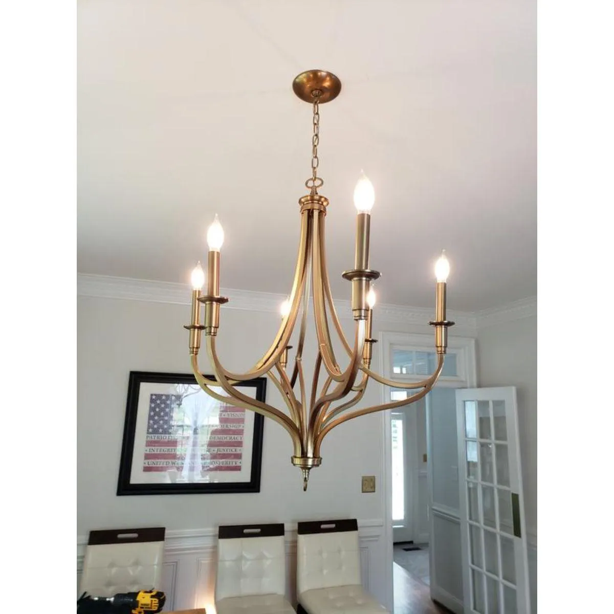 Covent Park 28 In. 6 Lights Chandelier Gold Finish