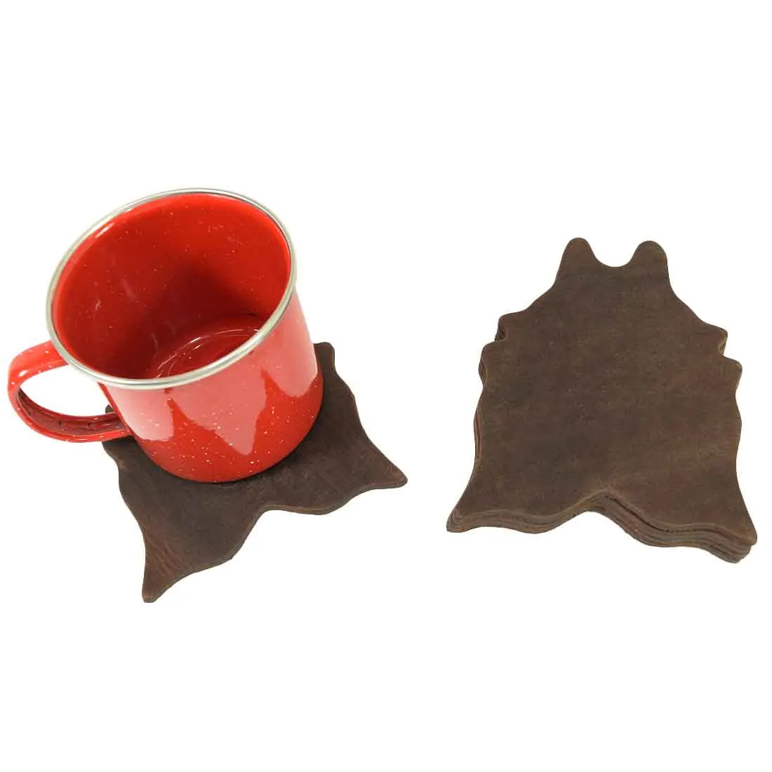 Cowhide Shaped Rug Coaster (6-Pack)
