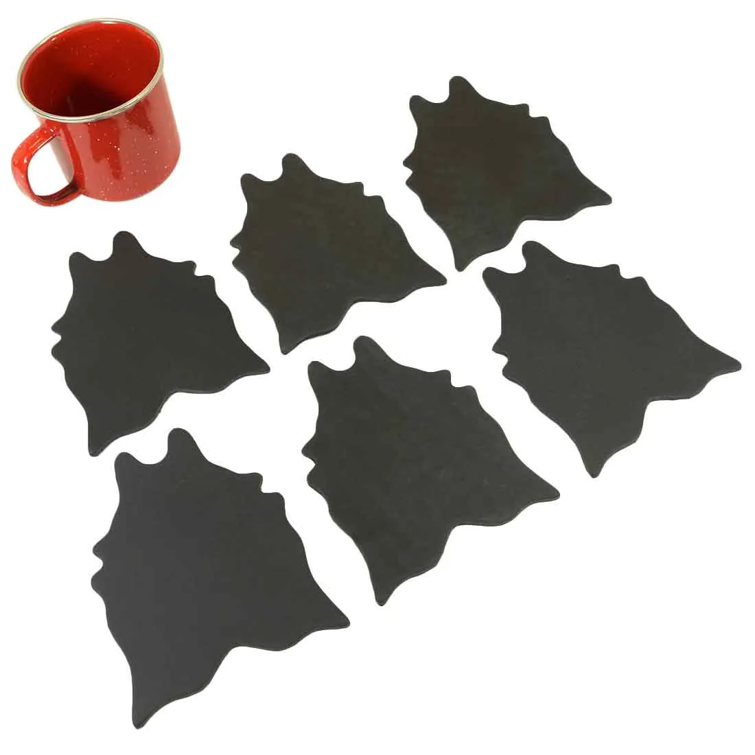 Cowhide Shaped Rug Coaster (6-Pack)