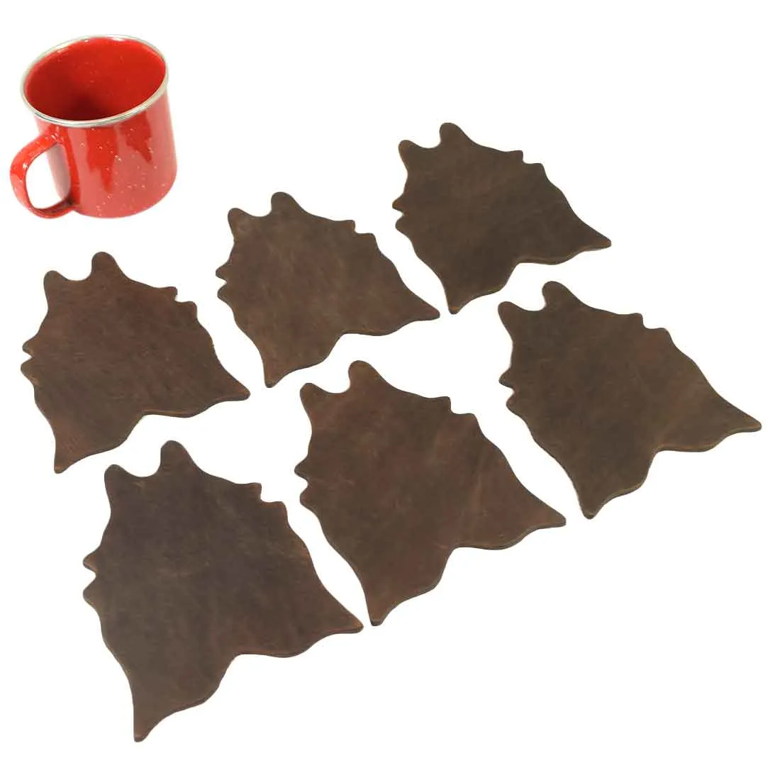 Cowhide Shaped Rug Coaster (6-Pack)