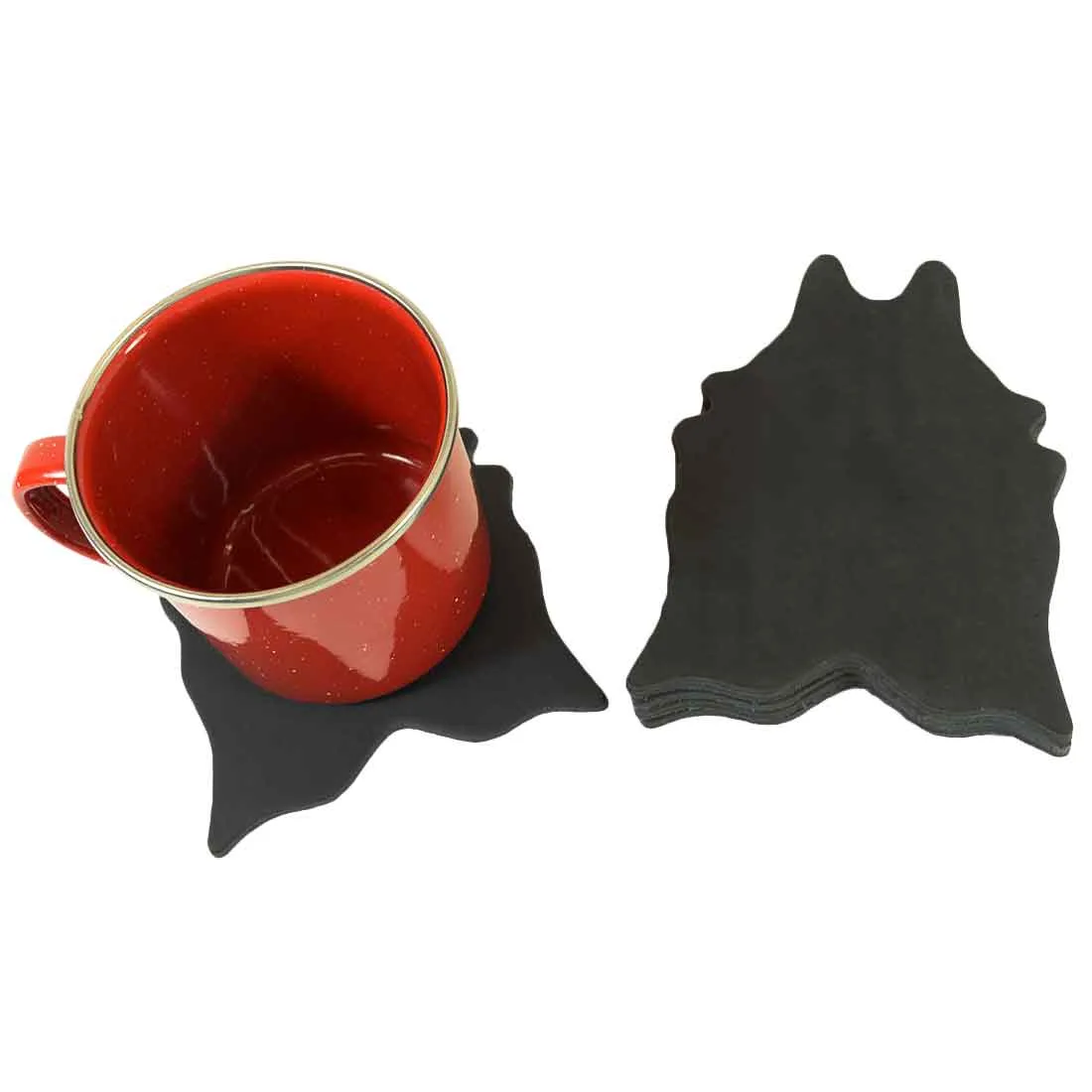 Cowhide Shaped Rug Coaster (6-Pack)