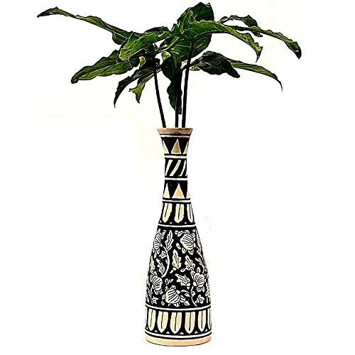 Craftghar Flower Vase for Living Room | Made of Ceramic 12 inch Long Vase | Handmade Flower Vase Ceramic | Ideal Diwali Gifts for Family and Friends