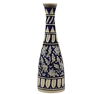 Craftghar Flower Vase for Living Room | Made of Ceramic 12 inch Long Vase | Handmade Flower Vase Ceramic | Ideal Diwali Gifts for Family and Friends