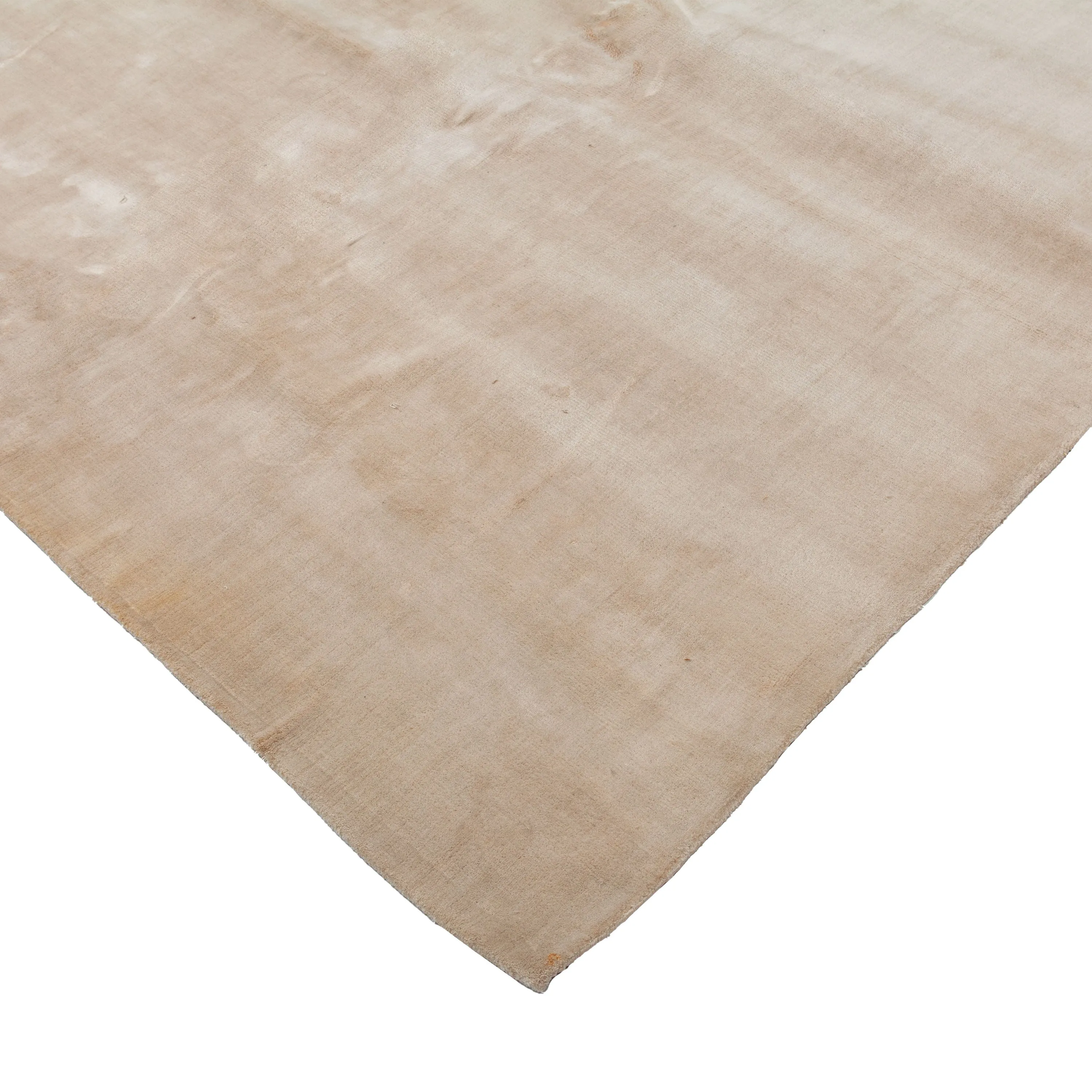 Cream Solid Tibetan NuSilk Rug - 12'x 15'