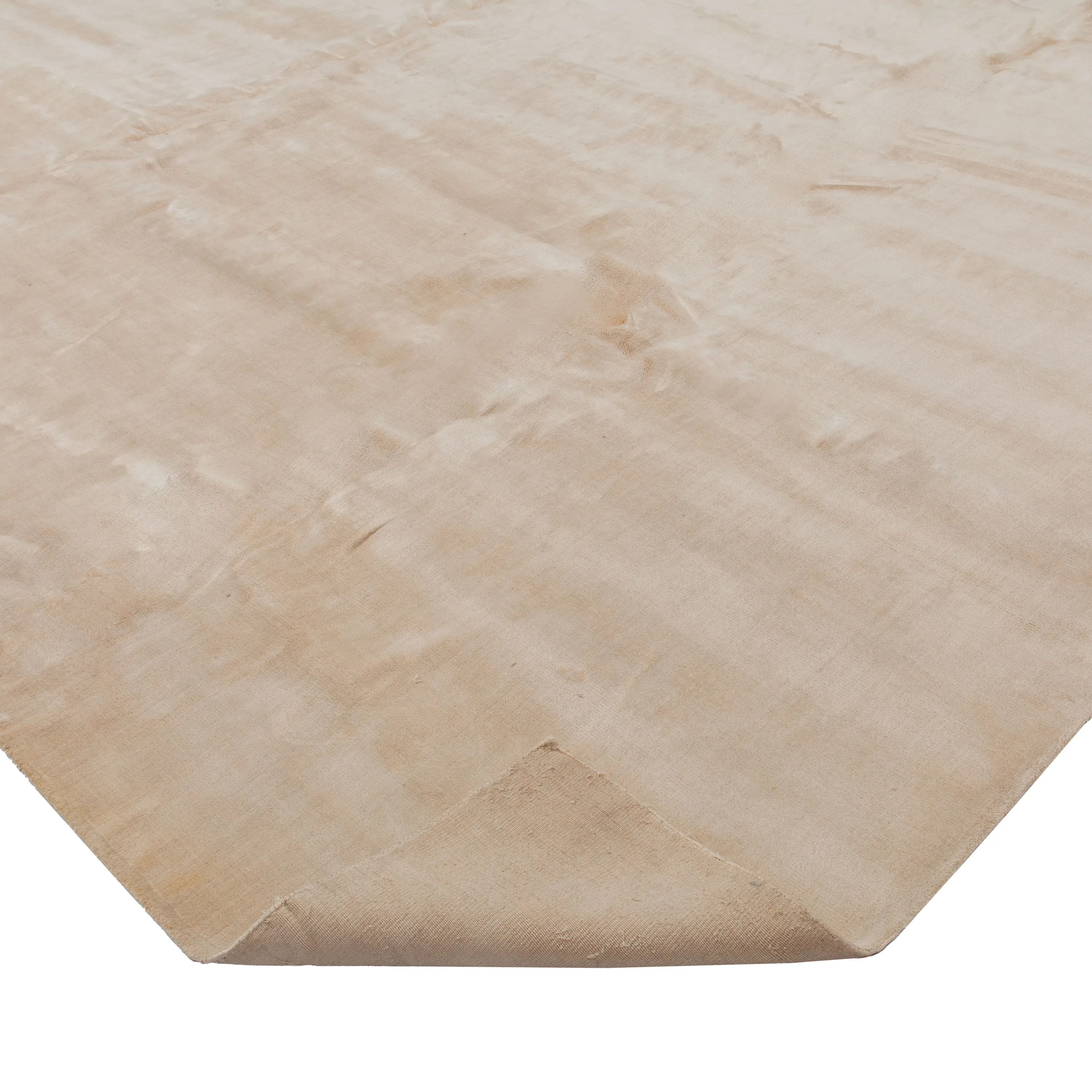 Cream Solid Tibetan NuSilk Rug - 12'x 15'
