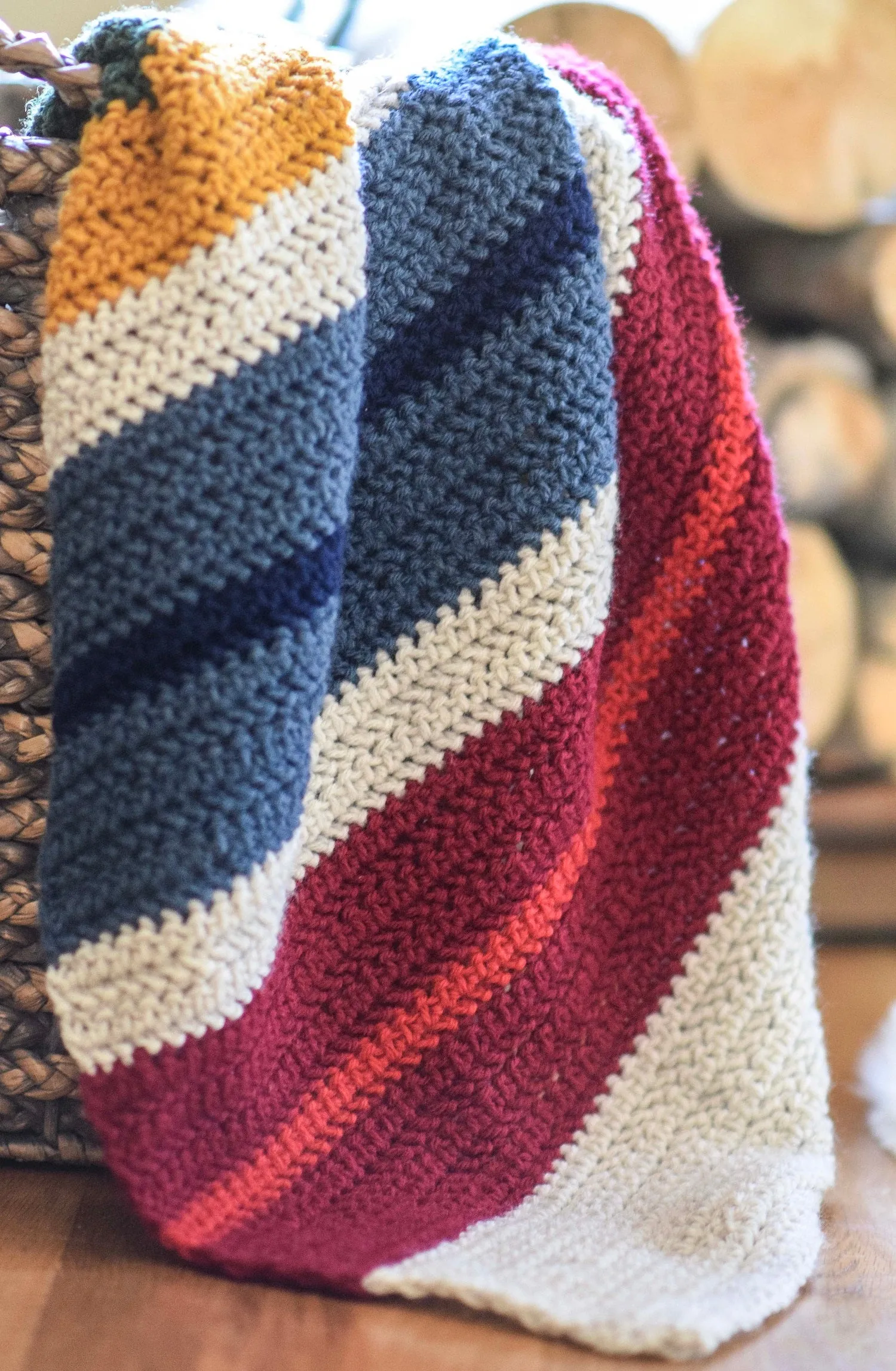 Crochet Kit - Cabin Stripes Blanket
