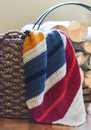 Crochet Kit - Cabin Stripes Blanket