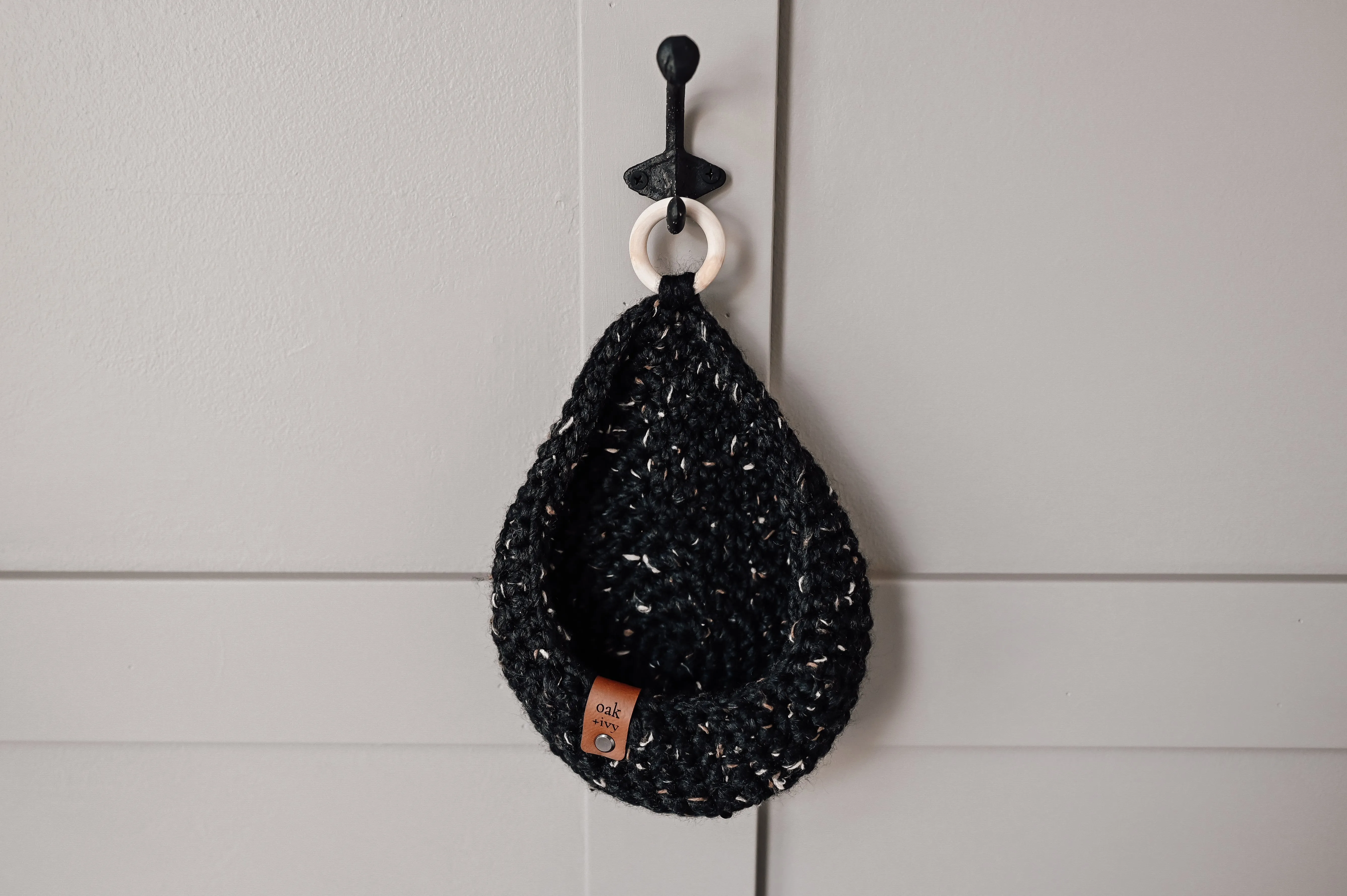 Crocheted Teardrop Hanging Baskets