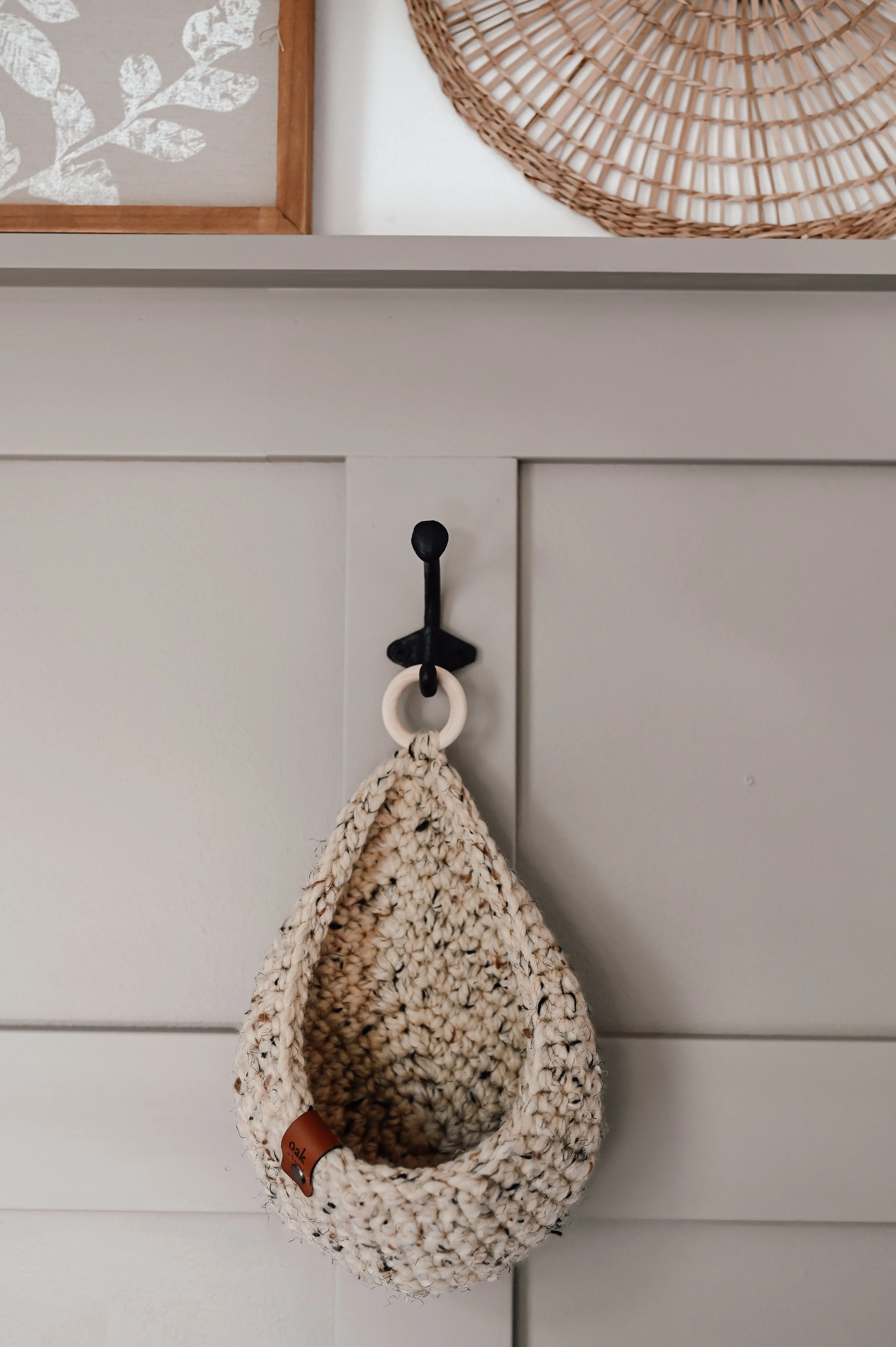 Crocheted Teardrop Hanging Baskets