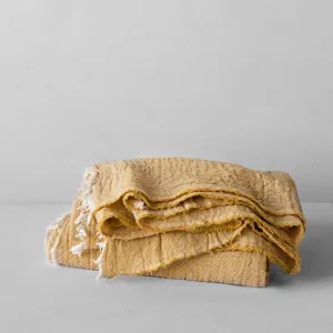 Crush Merino Wool Blanket - Oro Melange