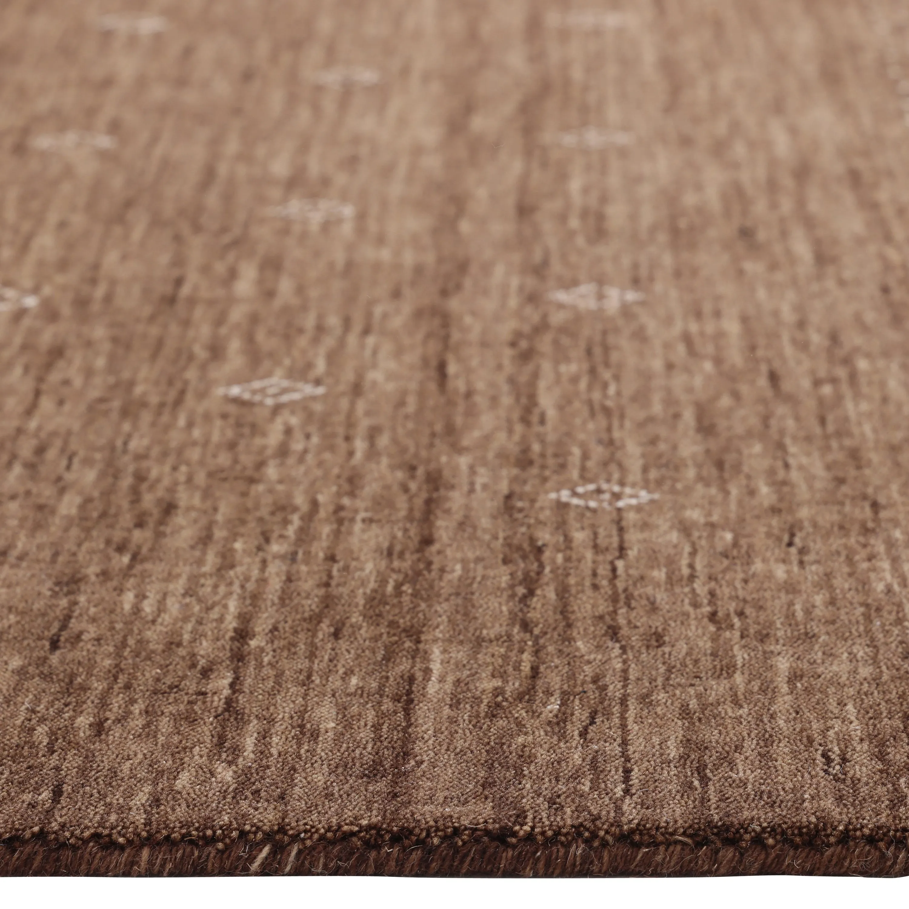 Dark Brown Solid Indo Gabbeh Wool Rug - 8' x 10'