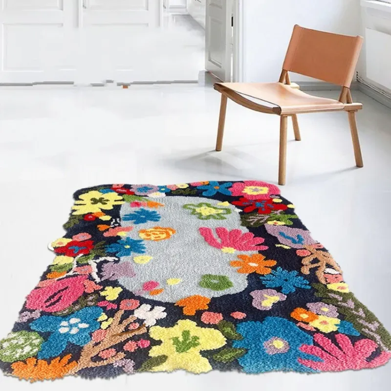 Divine Flowers Vintage 3D Area Rug