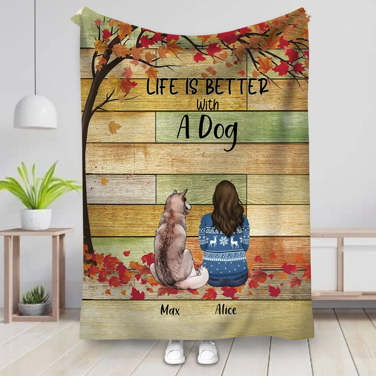 Dog - Life Is Better With A Dog - Personalized Blanket (Ver2)