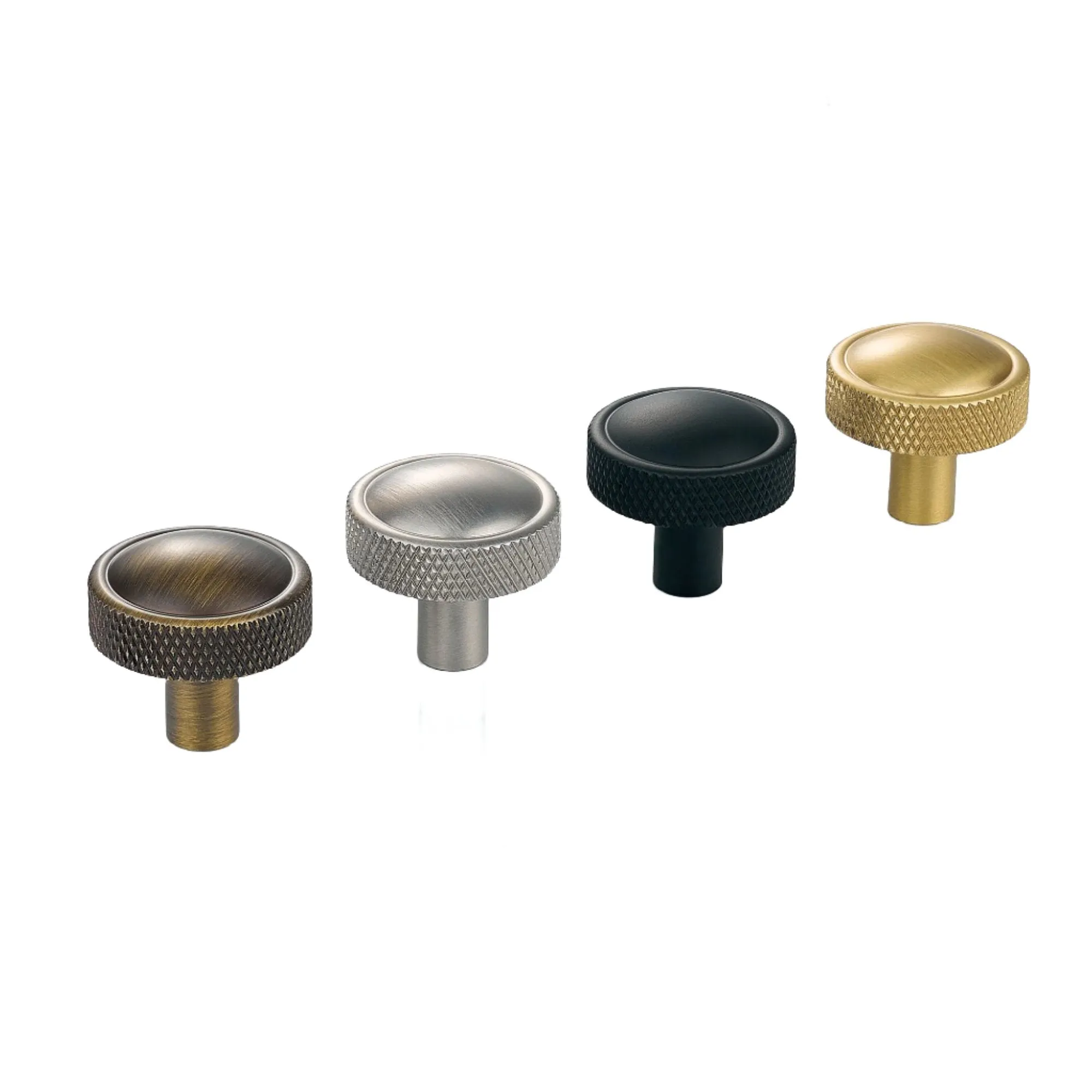 Dome Knurled Solid Brass Cabinet Knob