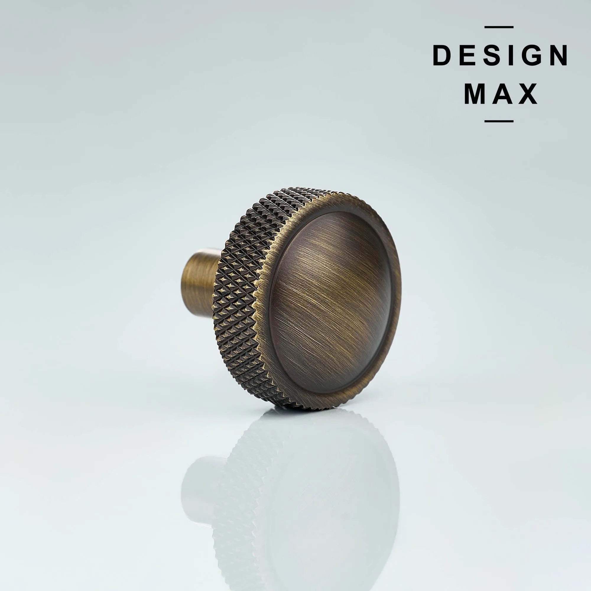 Dome Knurled Solid Brass Cabinet Knob