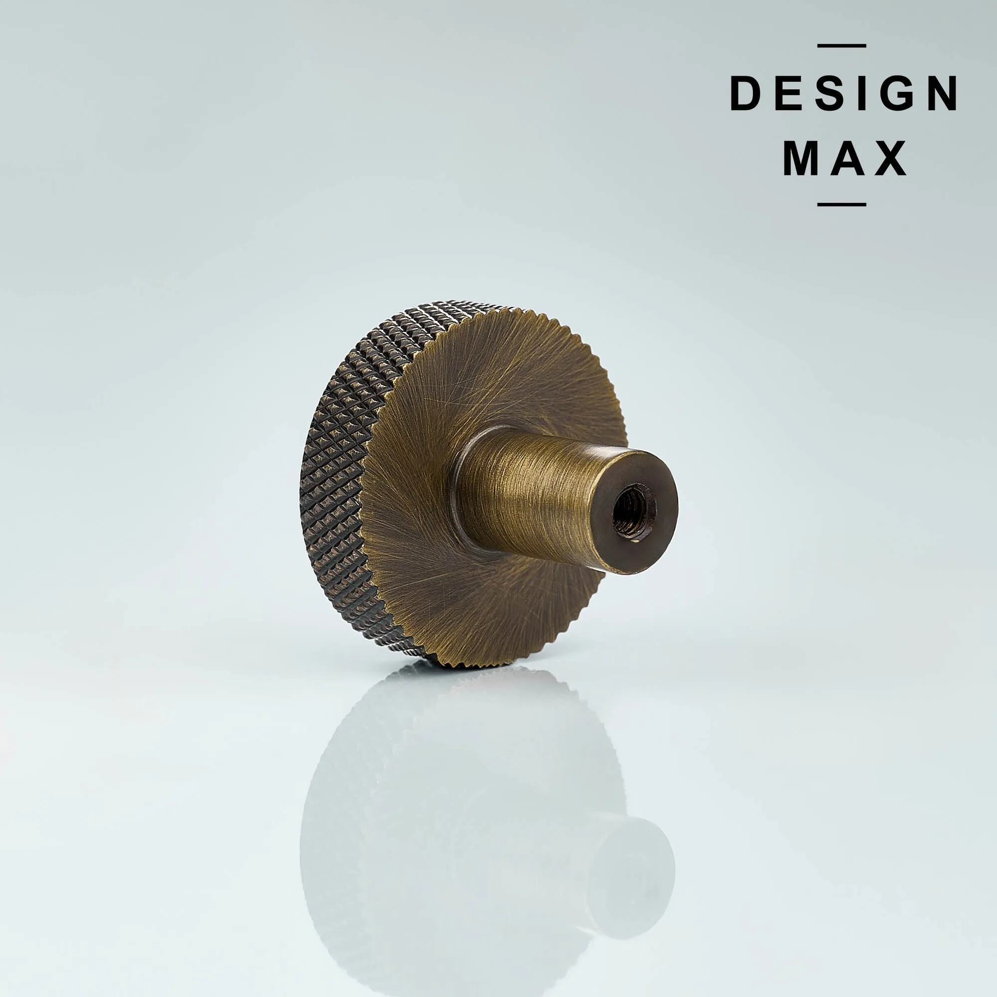 Dome Knurled Solid Brass Cabinet Knob