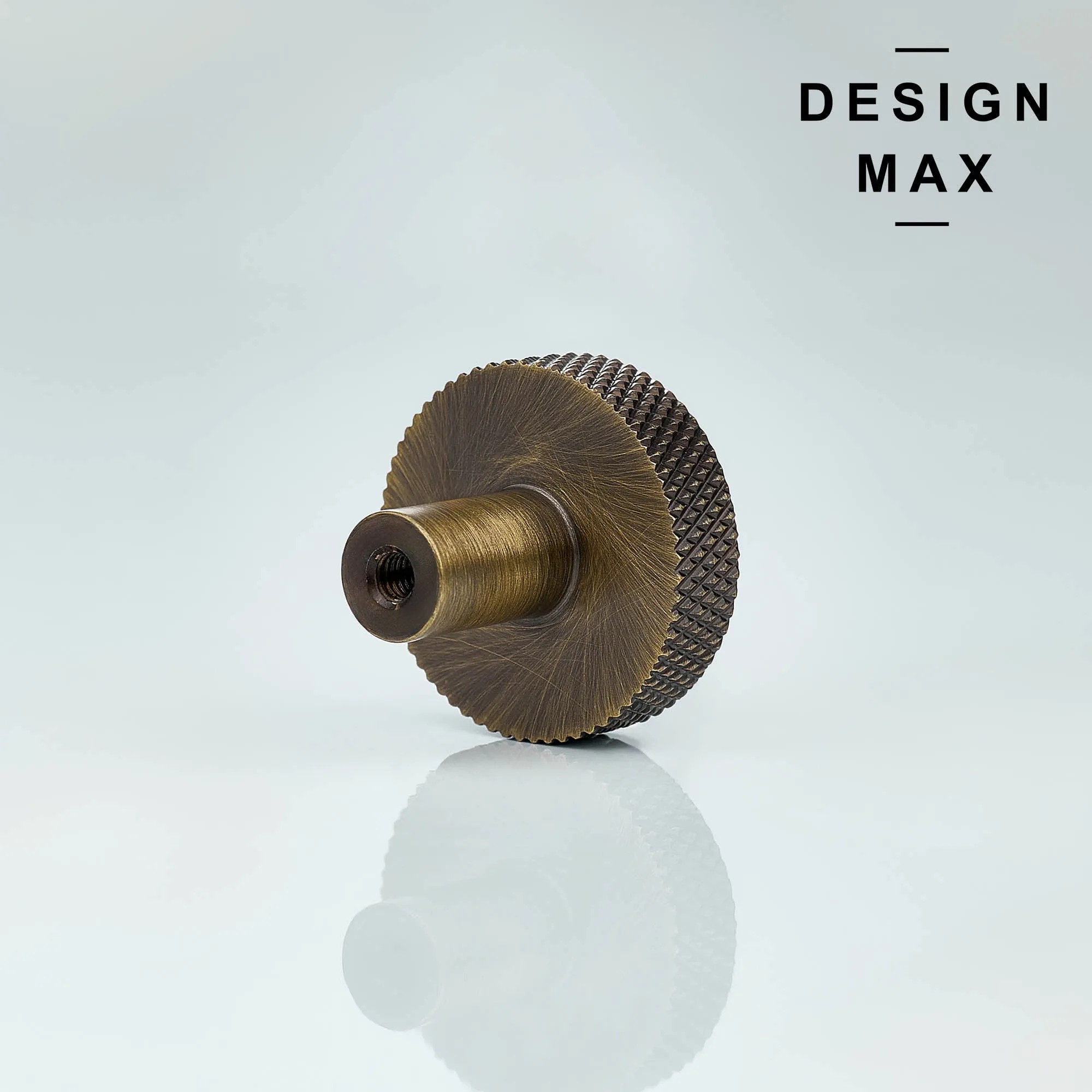 Dome Knurled Solid Brass Cabinet Knob