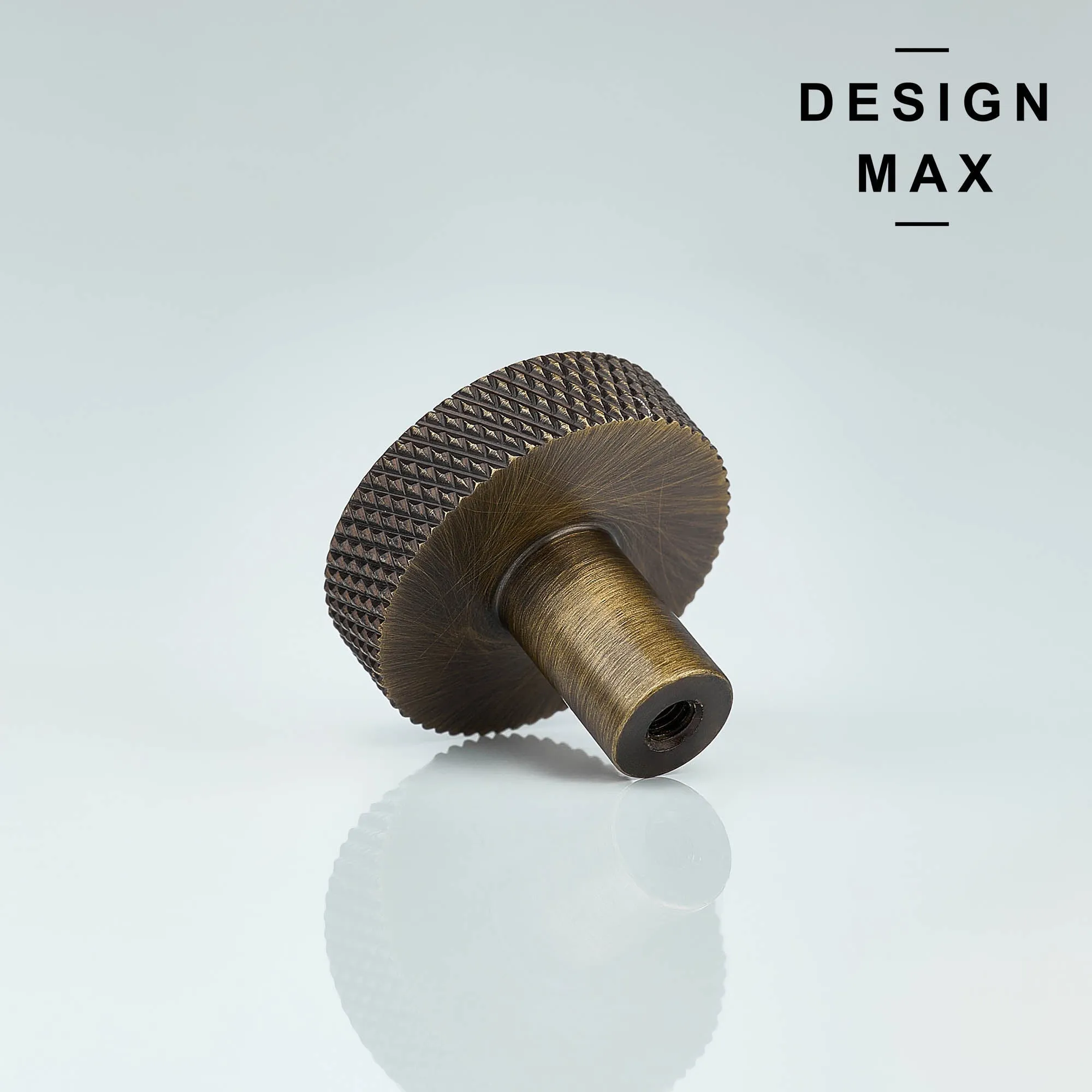 Dome Knurled Solid Brass Cabinet Knob