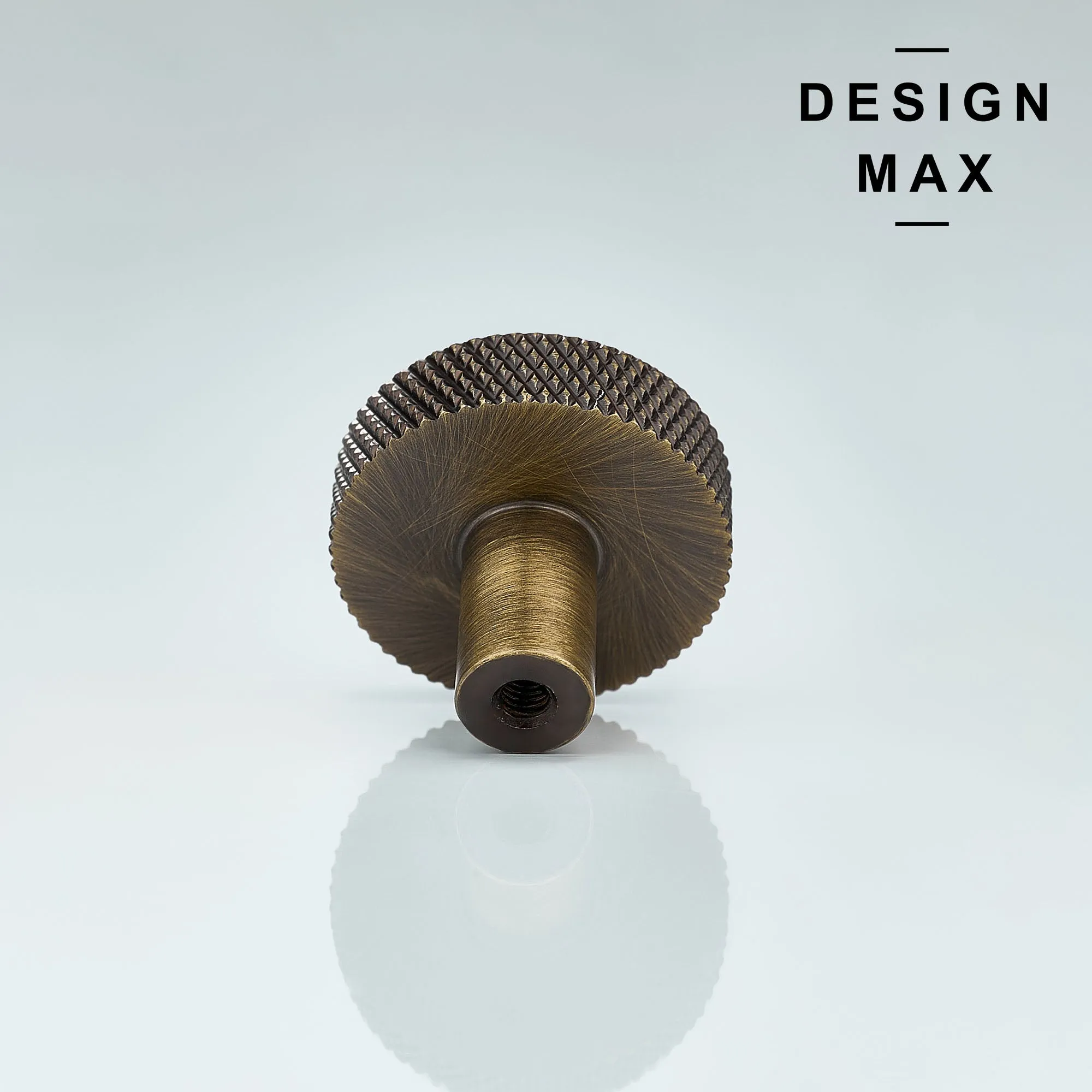 Dome Knurled Solid Brass Cabinet Knob