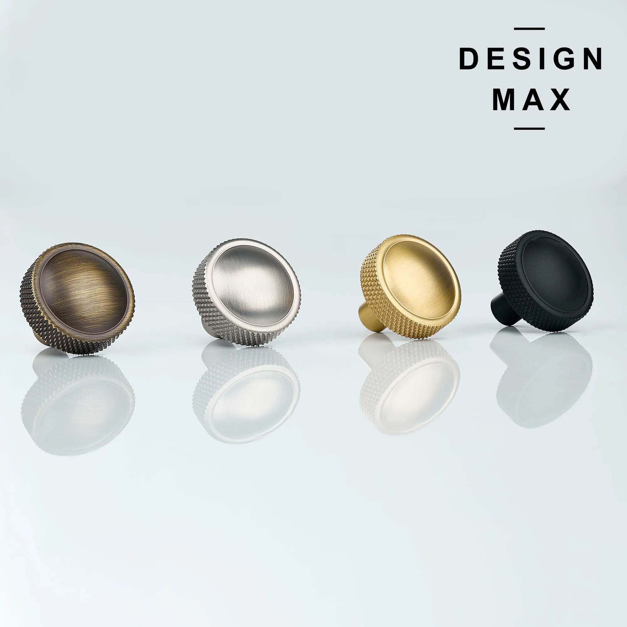 Dome Knurled Solid Brass Cabinet Knob