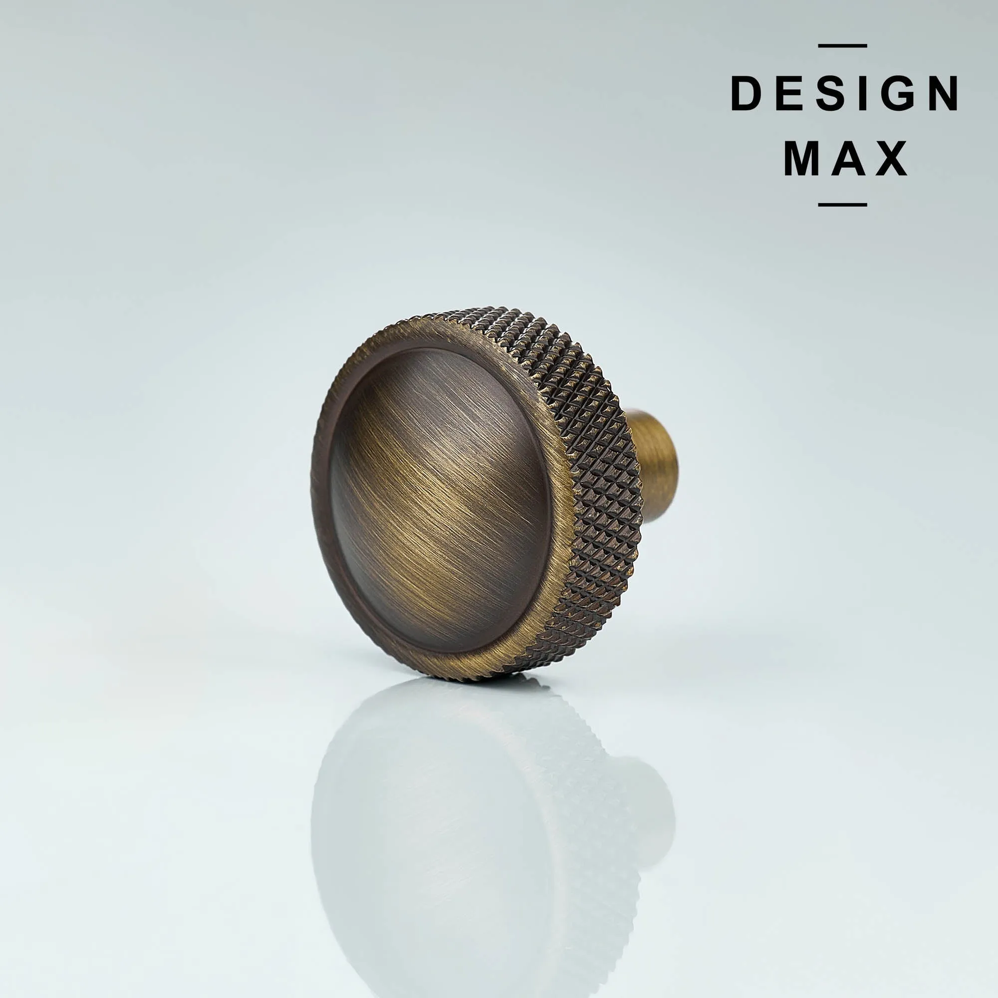 Dome Knurled Solid Brass Cabinet Knob
