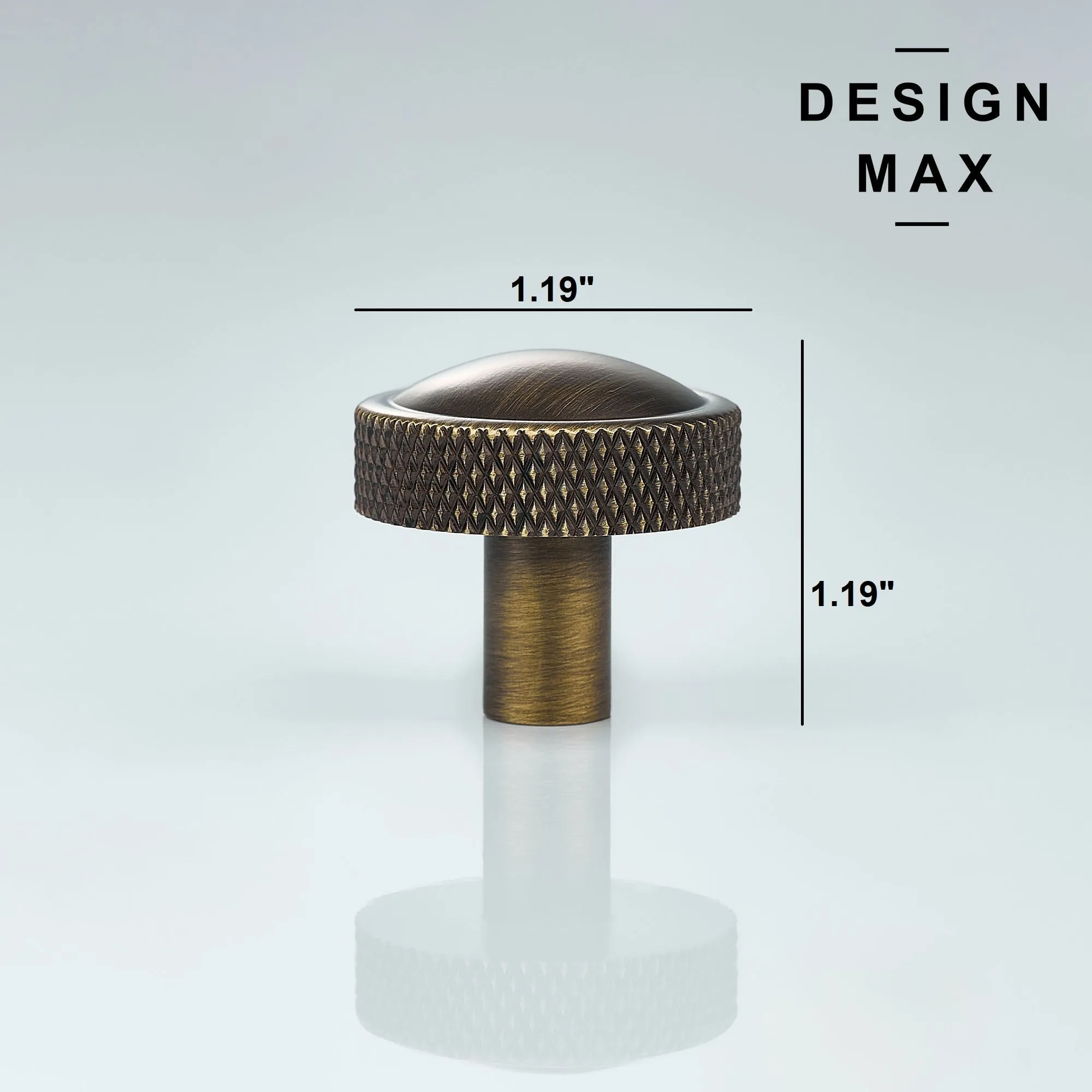 Dome Knurled Solid Brass Cabinet Knob