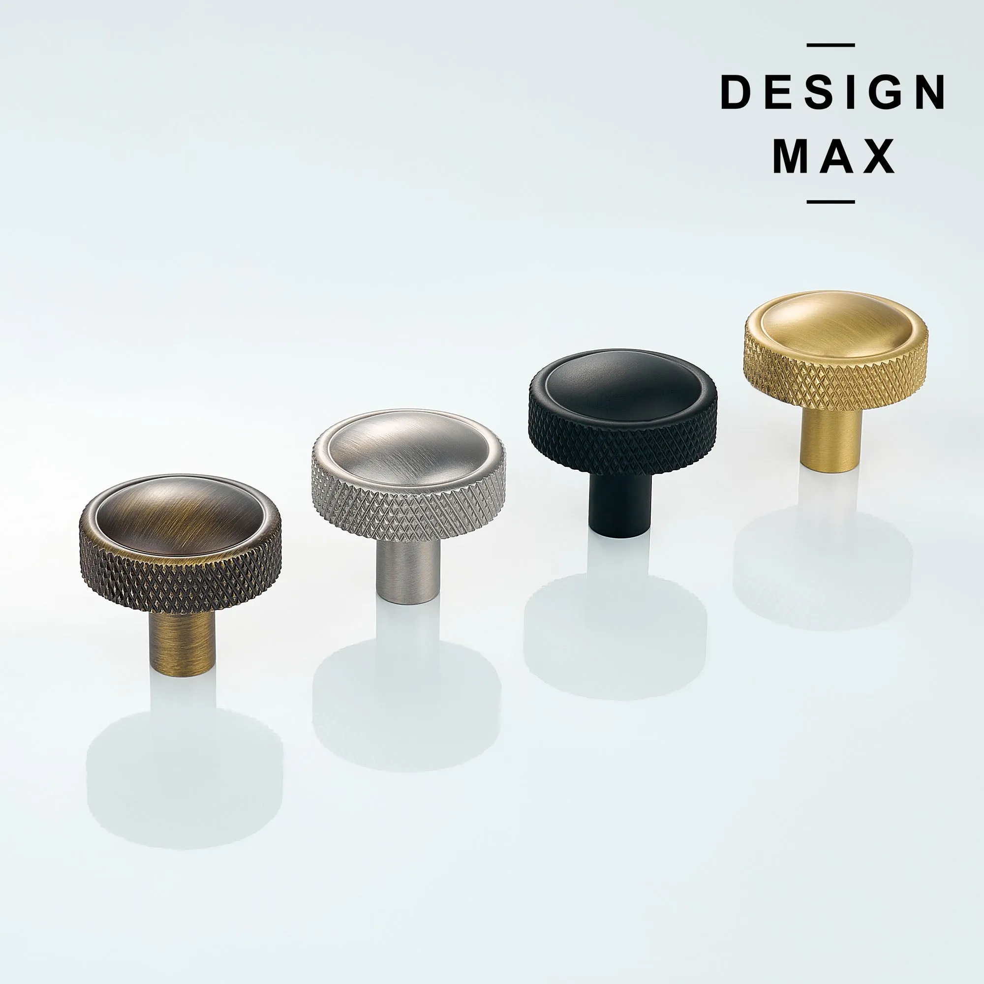 Dome Knurled Solid Brass Cabinet Knob