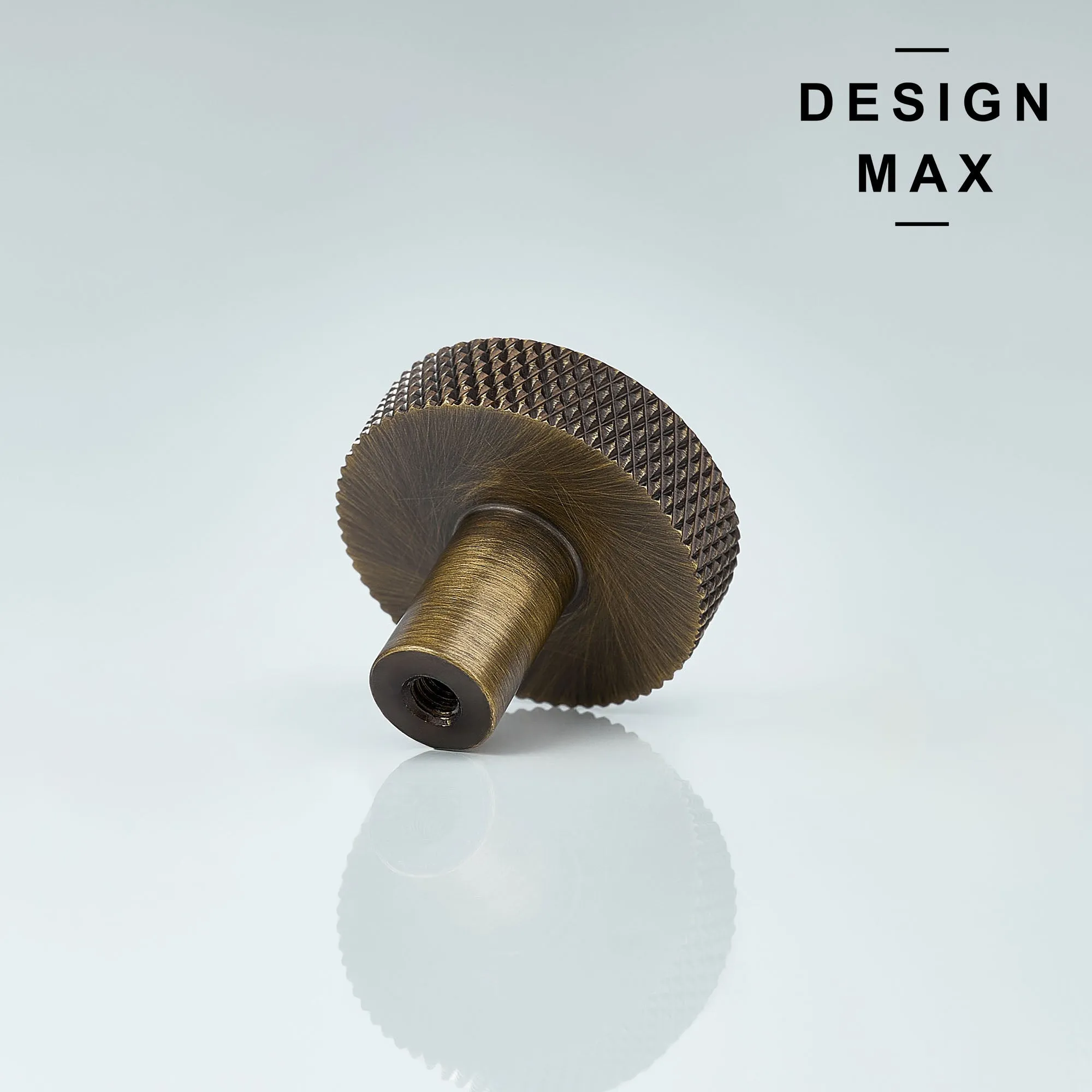 Dome Knurled Solid Brass Cabinet Knob